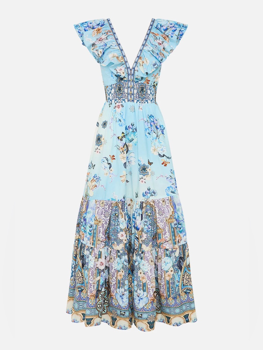 Camilla beautiful Tiered Dress With Neck Frill Al Manial Palace Memoirs - Picture 4 of 15